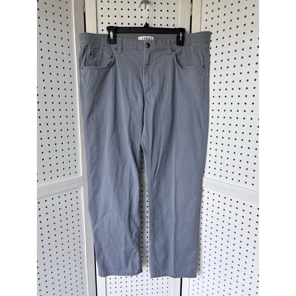 Rowm Men's 38/30 Gray Stretch Straight‎ Leg Denim Jeans Comfort